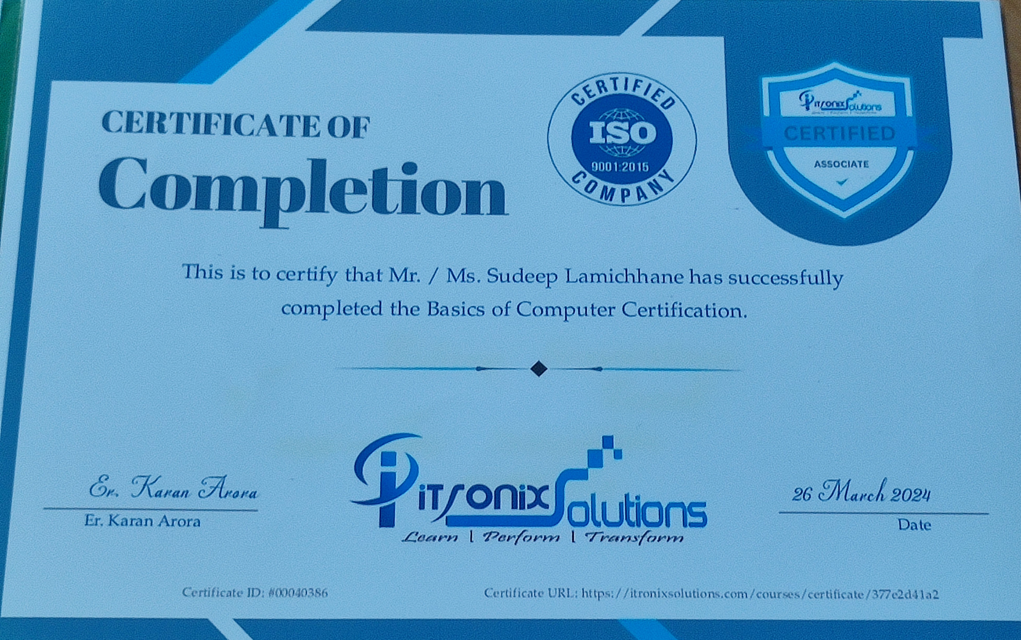 Certificate 8